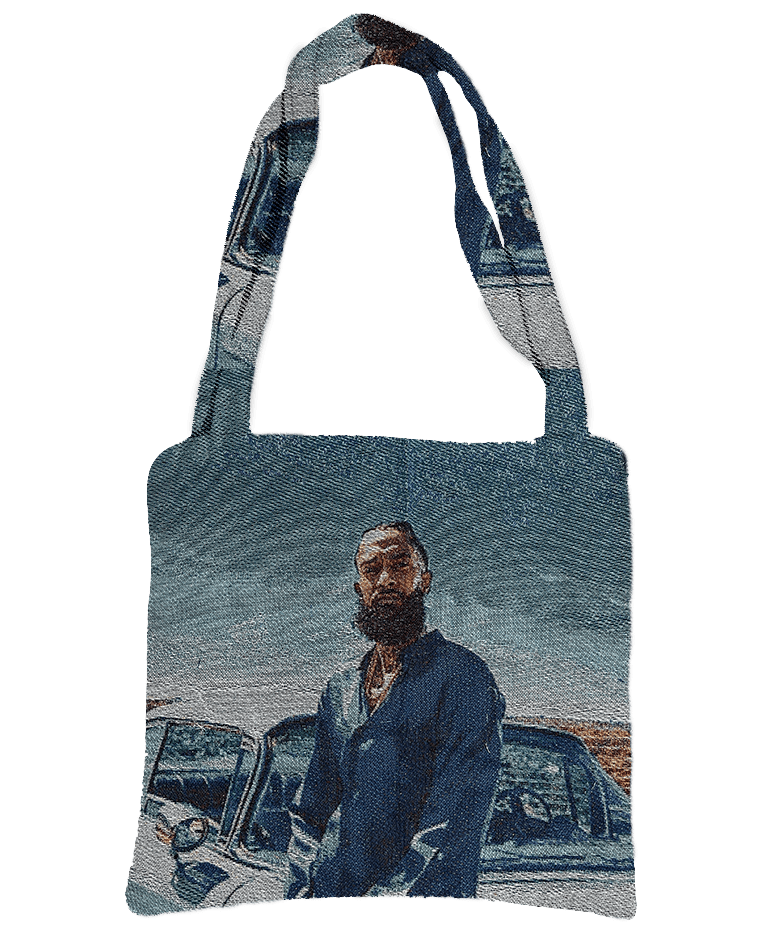 RDMCLOTHINGART tapestry hoodie BLUE NIP TAPESTRY BAG