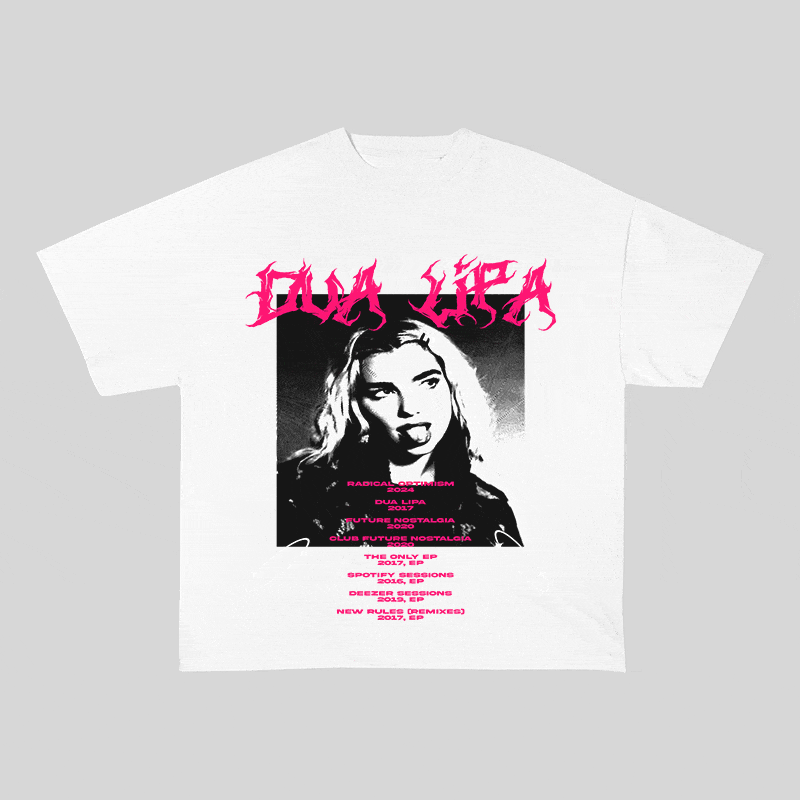 RDMCLOTHINGART tapestry hoodie DUA LIPA HEAVY WEIGHT COTTON TEE-8900