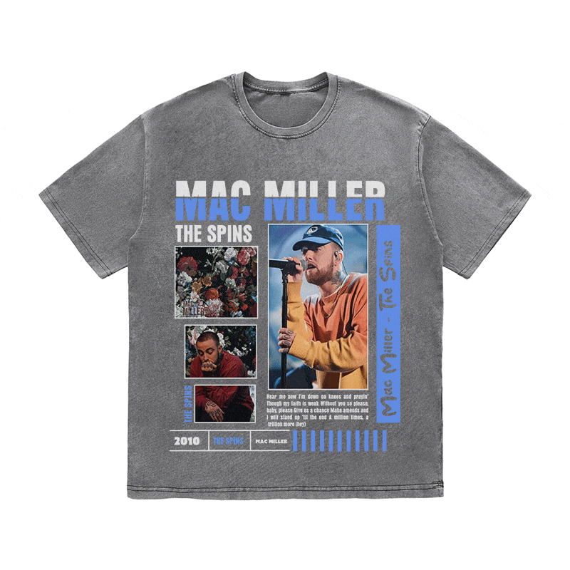 RDMCLOTHINGART tapestry hoodie MAC MILLER HEAVY WEIGHT COTTON TEE-9007