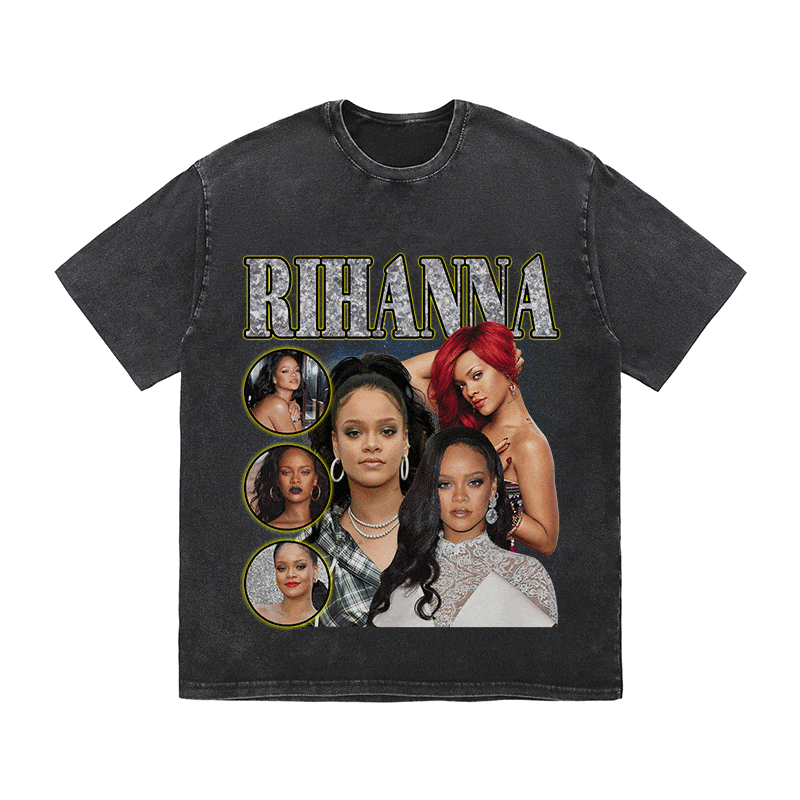 RDMCLOTHINGART tapestry hoodie RIHANNA HEAVY WEIGHT COTTON TEE-9135