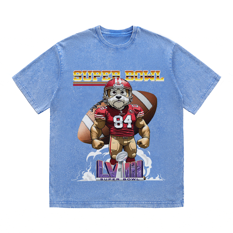 RDMCLOTHINGART tapestry hoodie SUPERBOWL 4 SF NO YEAR HEAVY WEIGHT COTTON TEE-9183