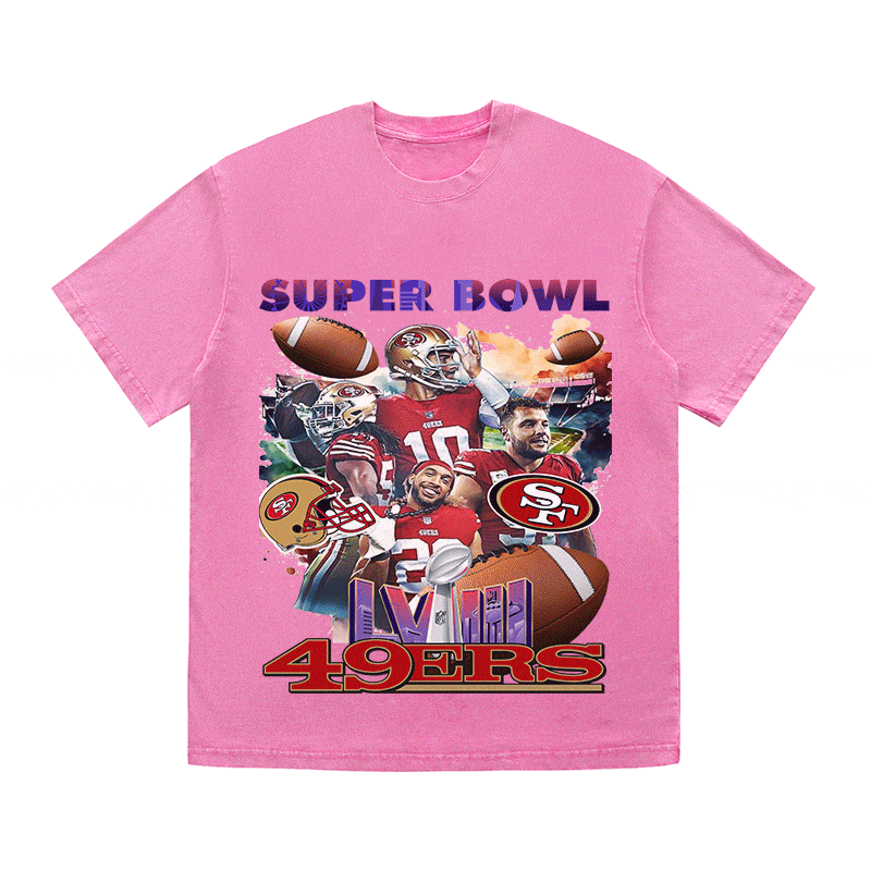 RDMCLOTHINGART tapestry hoodie SUPERBOWL HEAVY WEIGHT COTTON TEE-9208