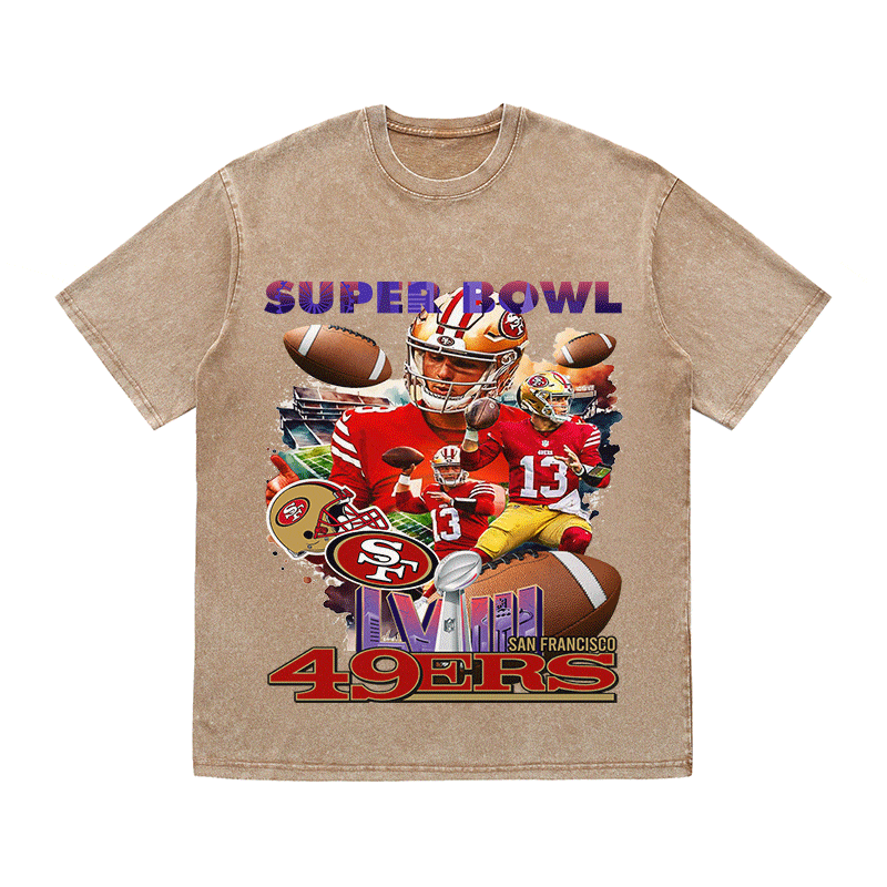 RDMCLOTHINGART tapestry hoodie SUPERBOWL HEAVY WEIGHT COTTON TEE-9209
