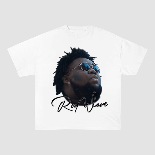 ROD WAVE SIGNATURE PRINT HEAVYWEIGHT COTTON TEE-57029