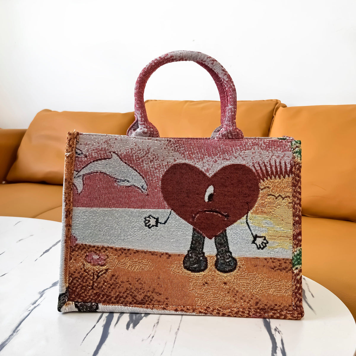 BAD BUNY TAPESTRY TOTE BAG - RDMCLOTHINGART