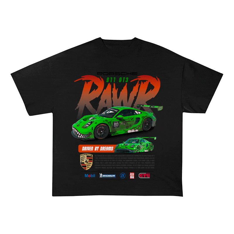 RDMCLOTHINGART tapestry hoodie 911 RAWR 3 HEAVY WEIGHT COTTON TEE-8840