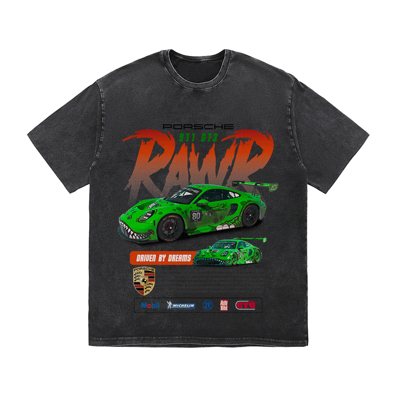 RDMCLOTHINGART tapestry hoodie 911 RAWR 3 HEAVY WEIGHT COTTON TEE-8840