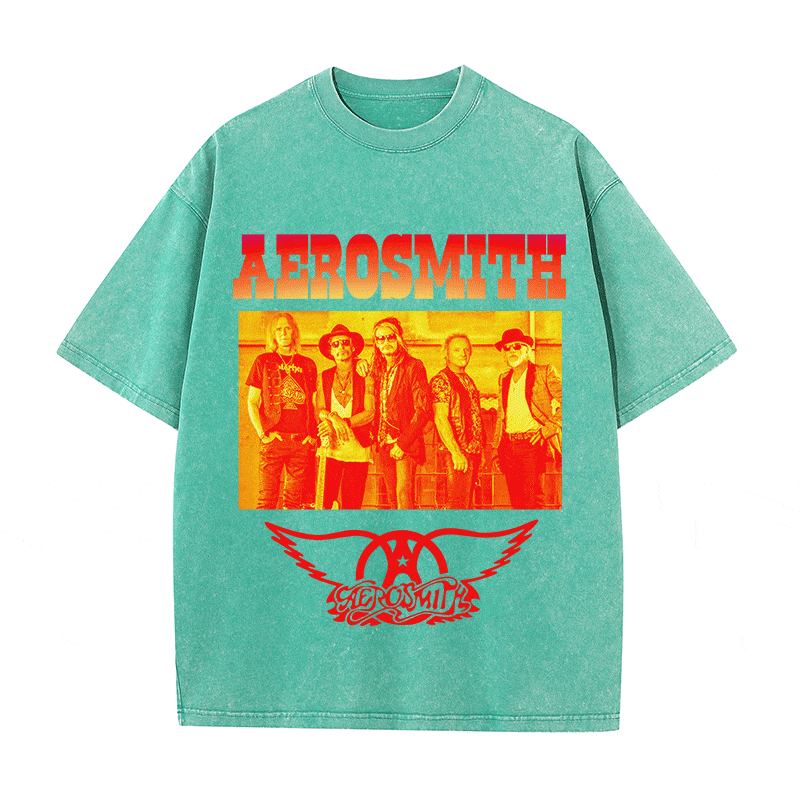 RDMCLOTHINGART tapestry hoodie AEROSMITH HEAVY WEIGHT COTTON TEE-9115