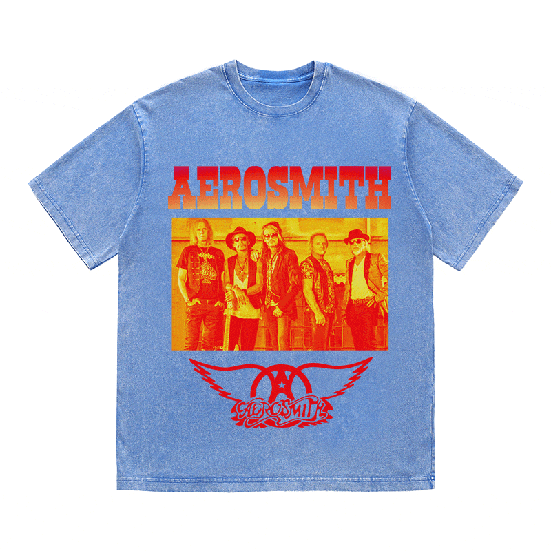RDMCLOTHINGART tapestry hoodie AEROSMITH HEAVY WEIGHT COTTON TEE-9115