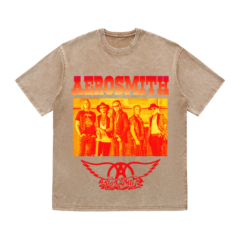 RDMCLOTHINGART tapestry hoodie AEROSMITH HEAVY WEIGHT COTTON TEE-9115