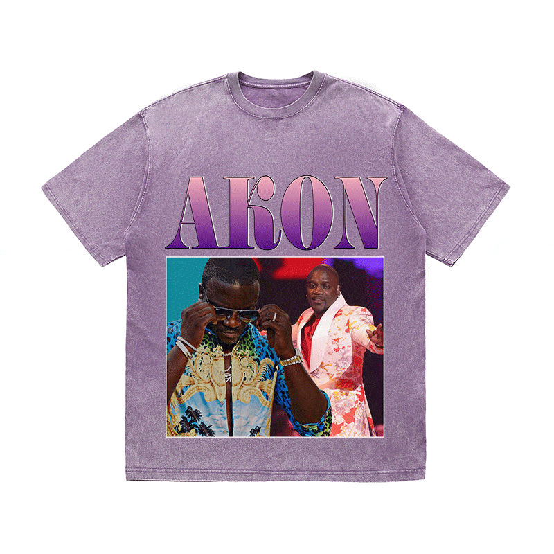 RDMCLOTHINGART tapestry hoodie AKON HEAVY WEIGHT COTTON TEE-8849