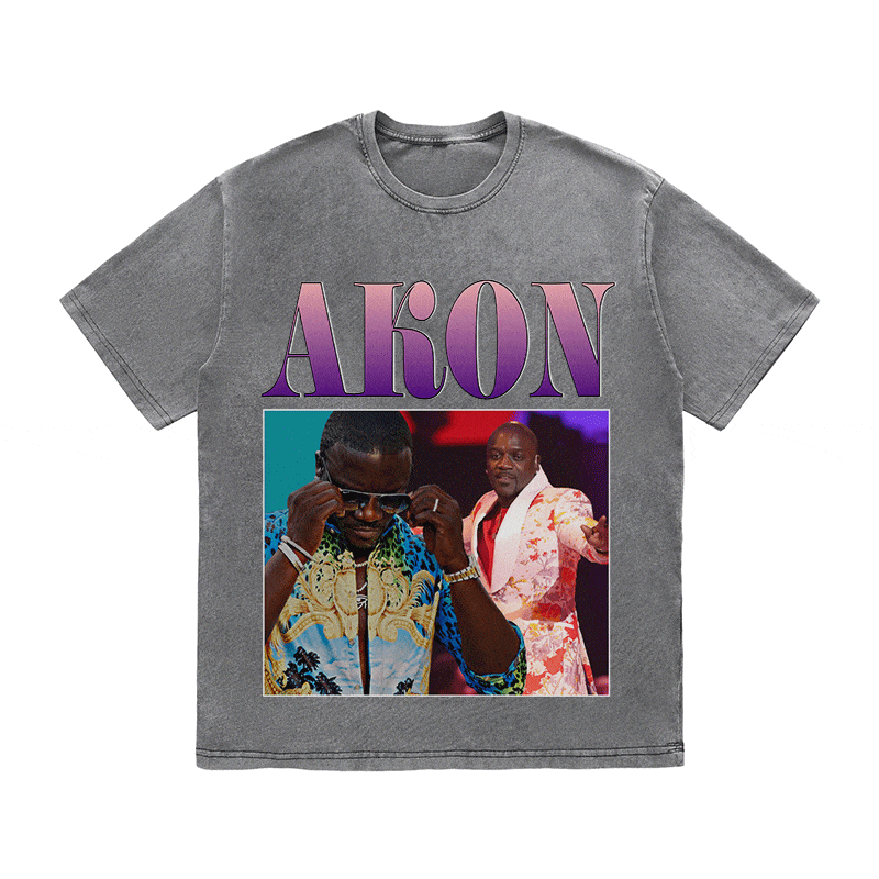 RDMCLOTHINGART tapestry hoodie AKON HEAVY WEIGHT COTTON TEE-8849