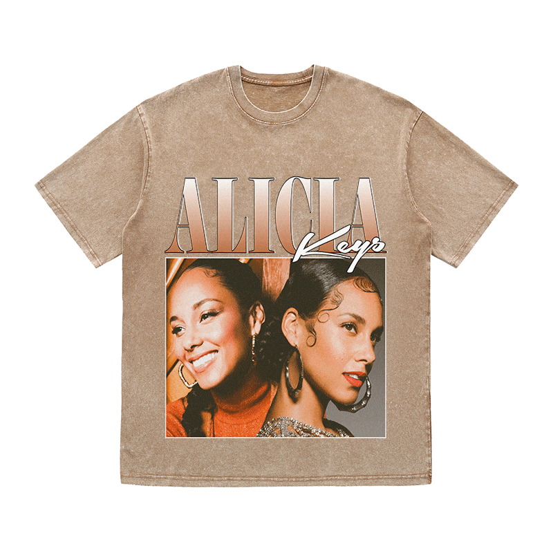 RDMCLOTHINGART tapestry hoodie ALICIA KEYS HEAVY WEIGHT COTTON TEE-8850