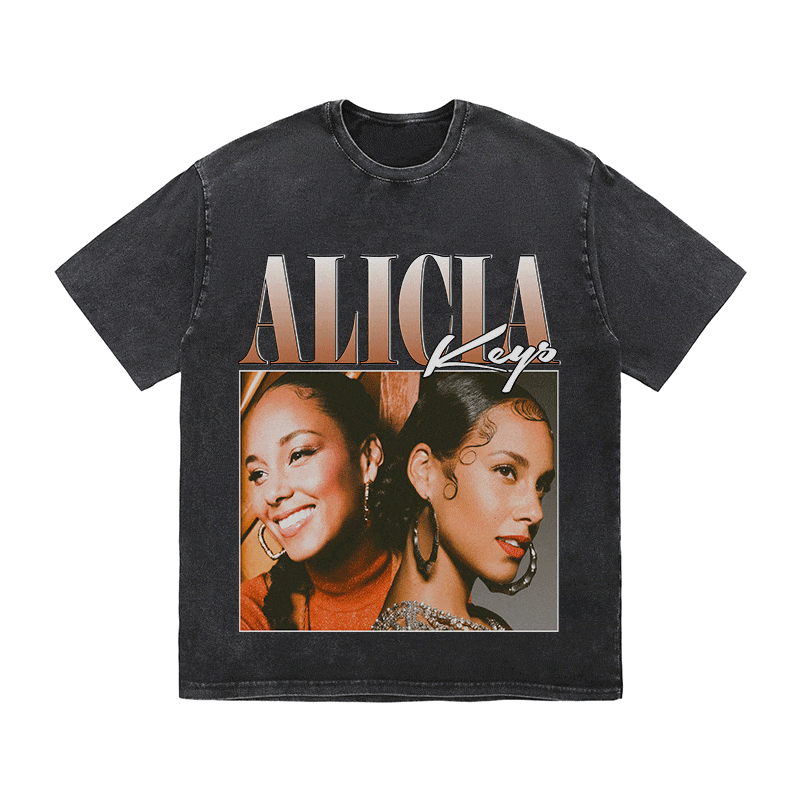 RDMCLOTHINGART tapestry hoodie ALICIA KEYS HEAVY WEIGHT COTTON TEE-8850