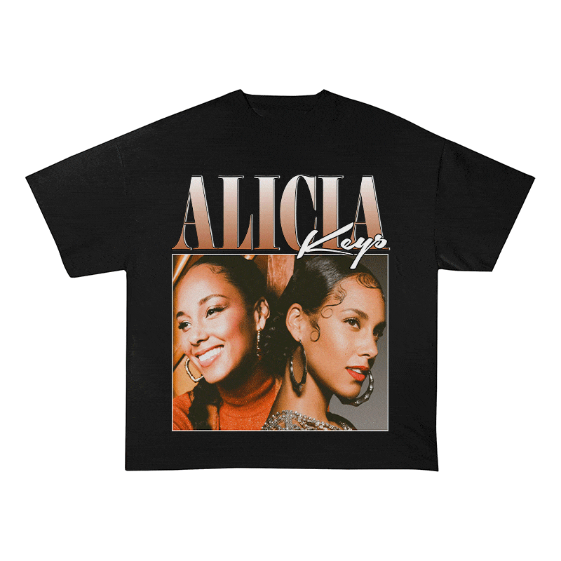 RDMCLOTHINGART tapestry hoodie ALICIA KEYS HEAVY WEIGHT COTTON TEE-8850