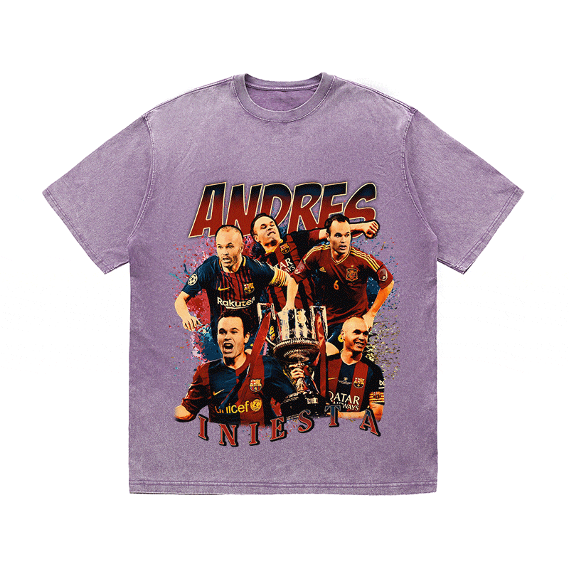 RDMCLOTHINGART tapestry hoodie ANDRES INIESTA HEAVY WEIGHT COTTON TEE-9145