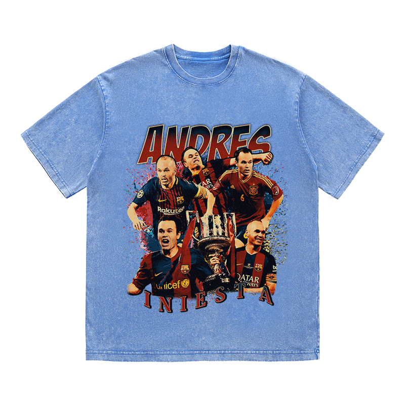 RDMCLOTHINGART tapestry hoodie ANDRES INIESTA HEAVY WEIGHT COTTON TEE-9145