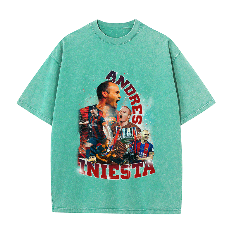RDMCLOTHINGART tapestry hoodie ANDRES INIESTA HEAVY WEIGHT COTTON TEE-9146