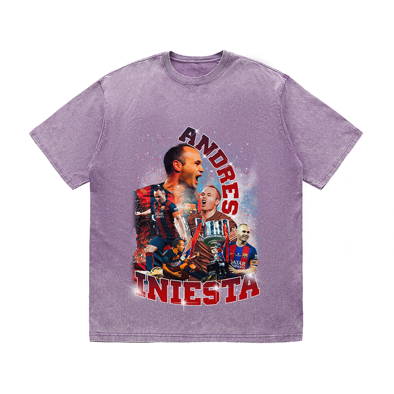 RDMCLOTHINGART tapestry hoodie ANDRES INIESTA HEAVY WEIGHT COTTON TEE-9146