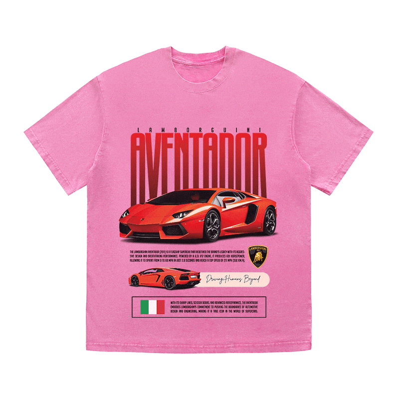 RDMCLOTHINGART tapestry hoodie AVENTADOR HEAVY WEIGHT COTTON TEE-8831