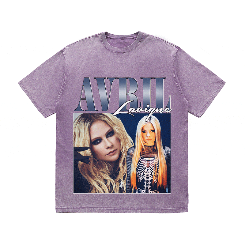 RDMCLOTHINGART tapestry hoodie AVRIL LAVIGNE HEAVY WEIGHT COTTON TEE-8851