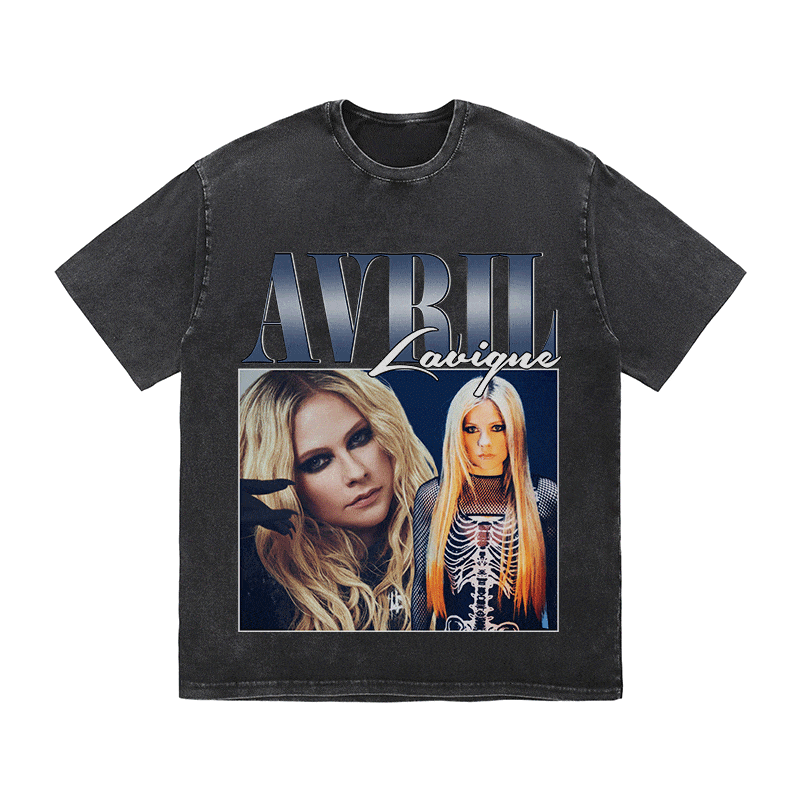 RDMCLOTHINGART tapestry hoodie AVRIL LAVIGNE HEAVY WEIGHT COTTON TEE-8851