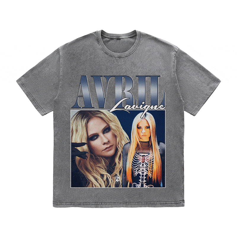 RDMCLOTHINGART tapestry hoodie AVRIL LAVIGNE HEAVY WEIGHT COTTON TEE-8851