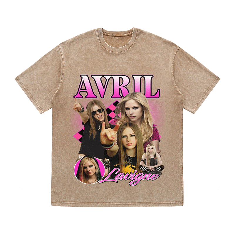 RDMCLOTHINGART tapestry hoodie AVRIL LAVIGNE HEAVY WEIGHT COTTON TEE-9117
