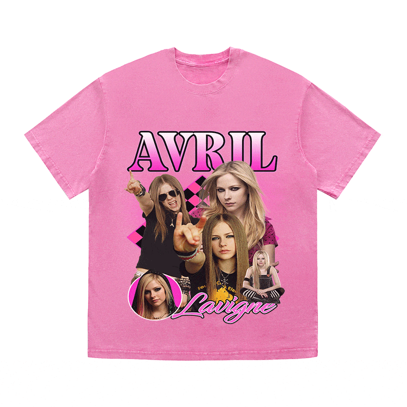 RDMCLOTHINGART tapestry hoodie AVRIL LAVIGNE HEAVY WEIGHT COTTON TEE-9117