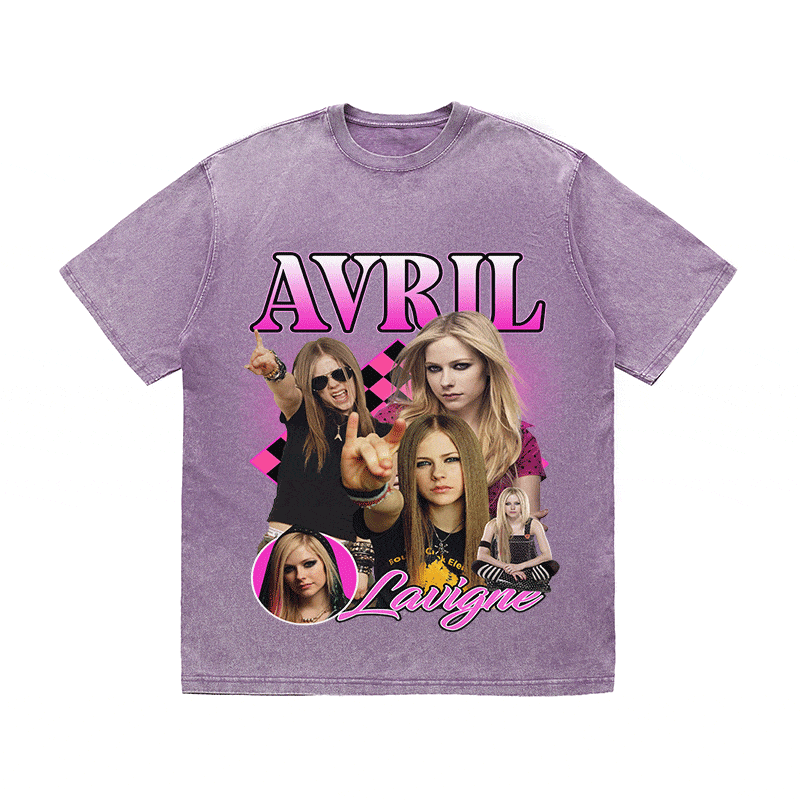 RDMCLOTHINGART tapestry hoodie AVRIL LAVIGNE HEAVY WEIGHT COTTON TEE-9117