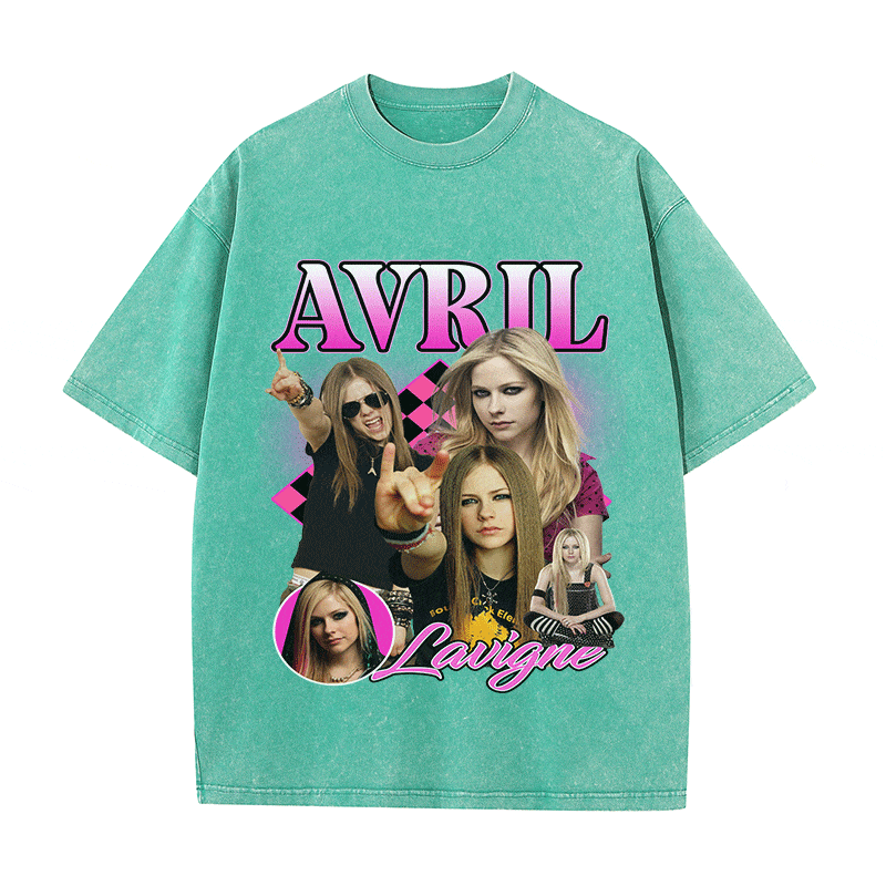 RDMCLOTHINGART tapestry hoodie AVRIL LAVIGNE HEAVY WEIGHT COTTON TEE-9117