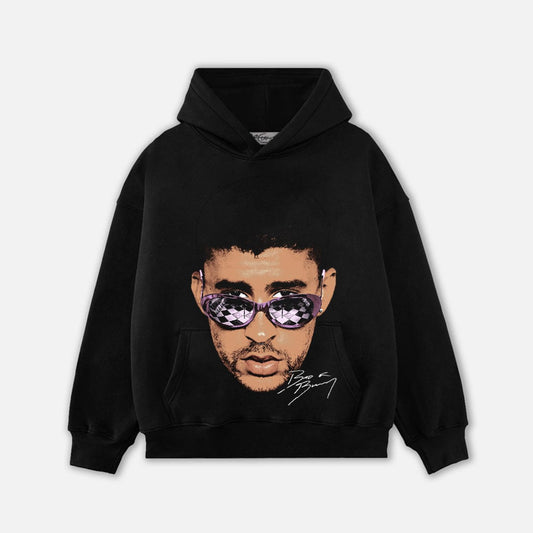 BADBUNNY HEAD HOODIE-1067 - RDMCLOTHINGART