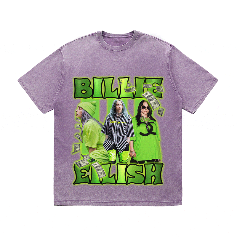 RDMCLOTHINGART tapestry hoodie BILLIE EILISH HEAVY WEIGHT COTTON TEE-9120