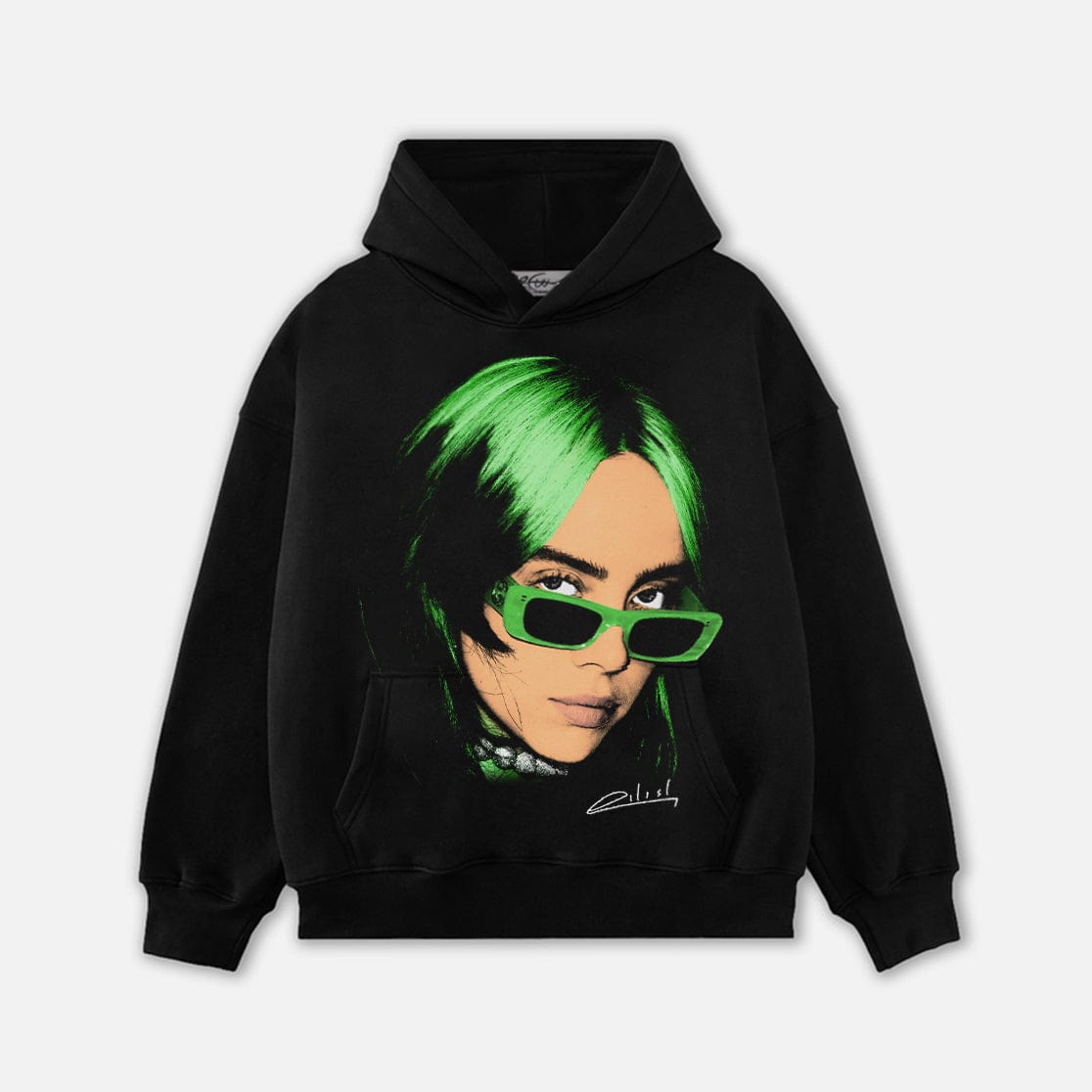 BILLIEEILISH HEAD HOODIE-1090 - RDMCLOTHINGART