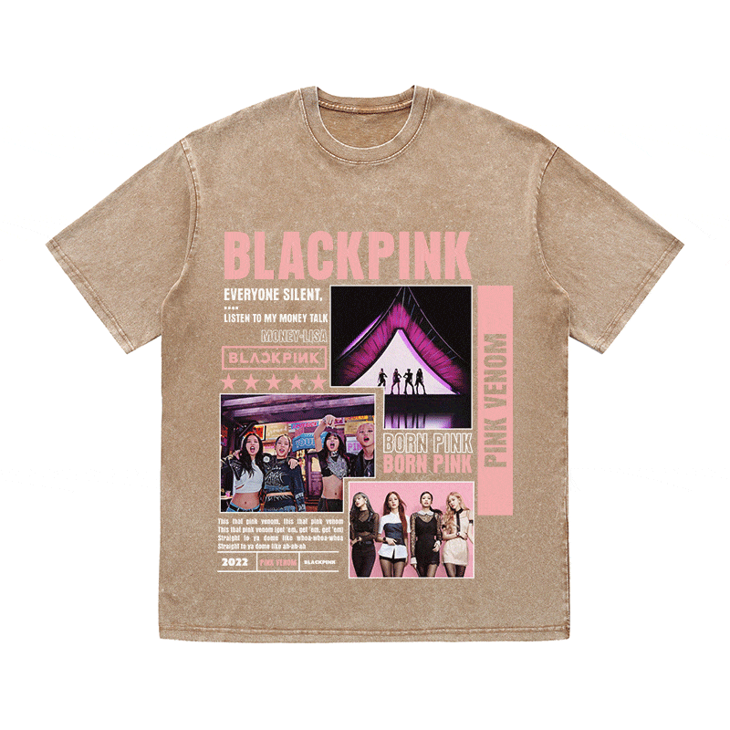 RDMCLOTHINGART tapestry hoodie BLACKPINCK HEAVY WEIGHT COTTON TEE-8992