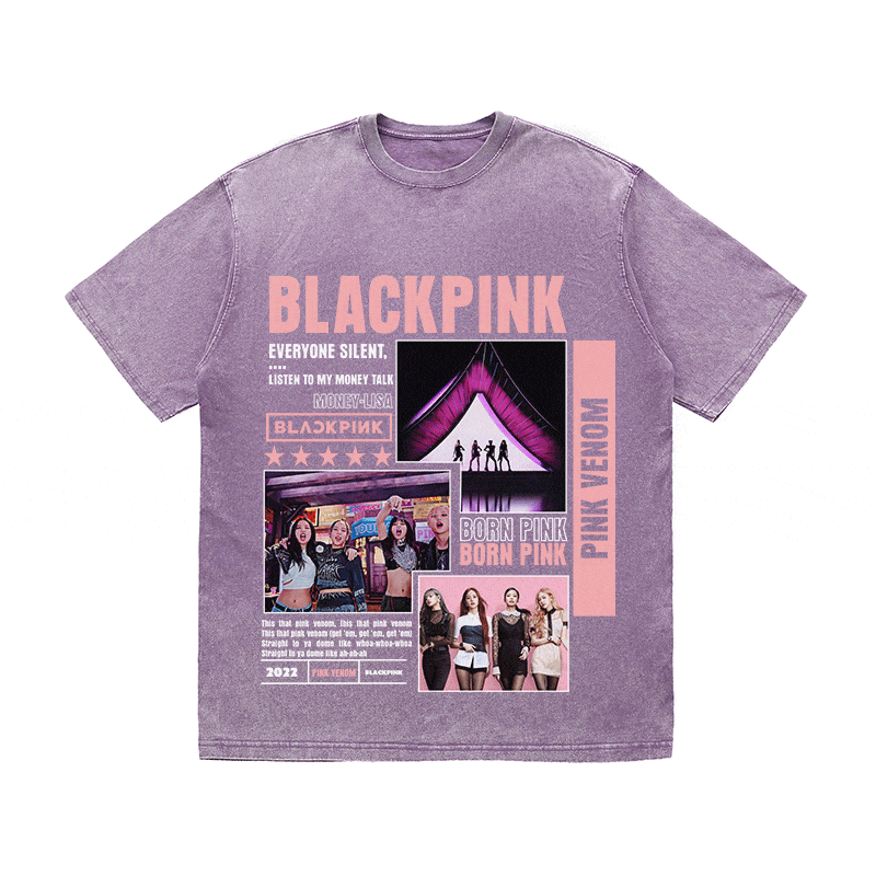 RDMCLOTHINGART tapestry hoodie BLACKPINCK HEAVY WEIGHT COTTON TEE-8992