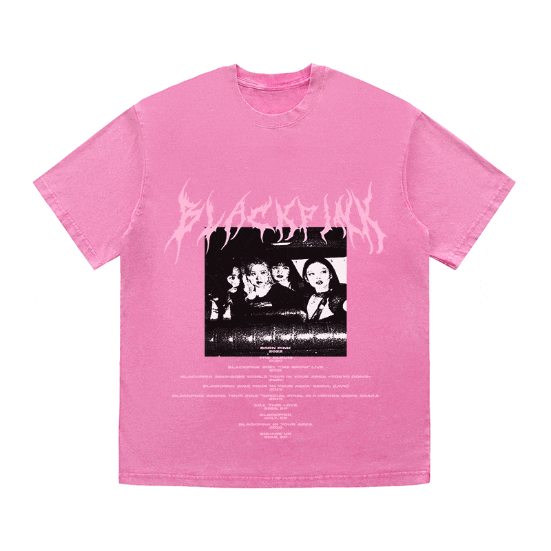 RDMCLOTHINGART tapestry hoodie BLACKPINK HEAVY WEIGHT COTTON TEE-8898
