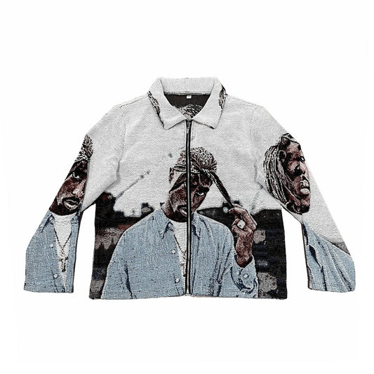 RDMCLOTHINGART tapestry hoodie BLUE 2PAC TAPESTRY JACKET