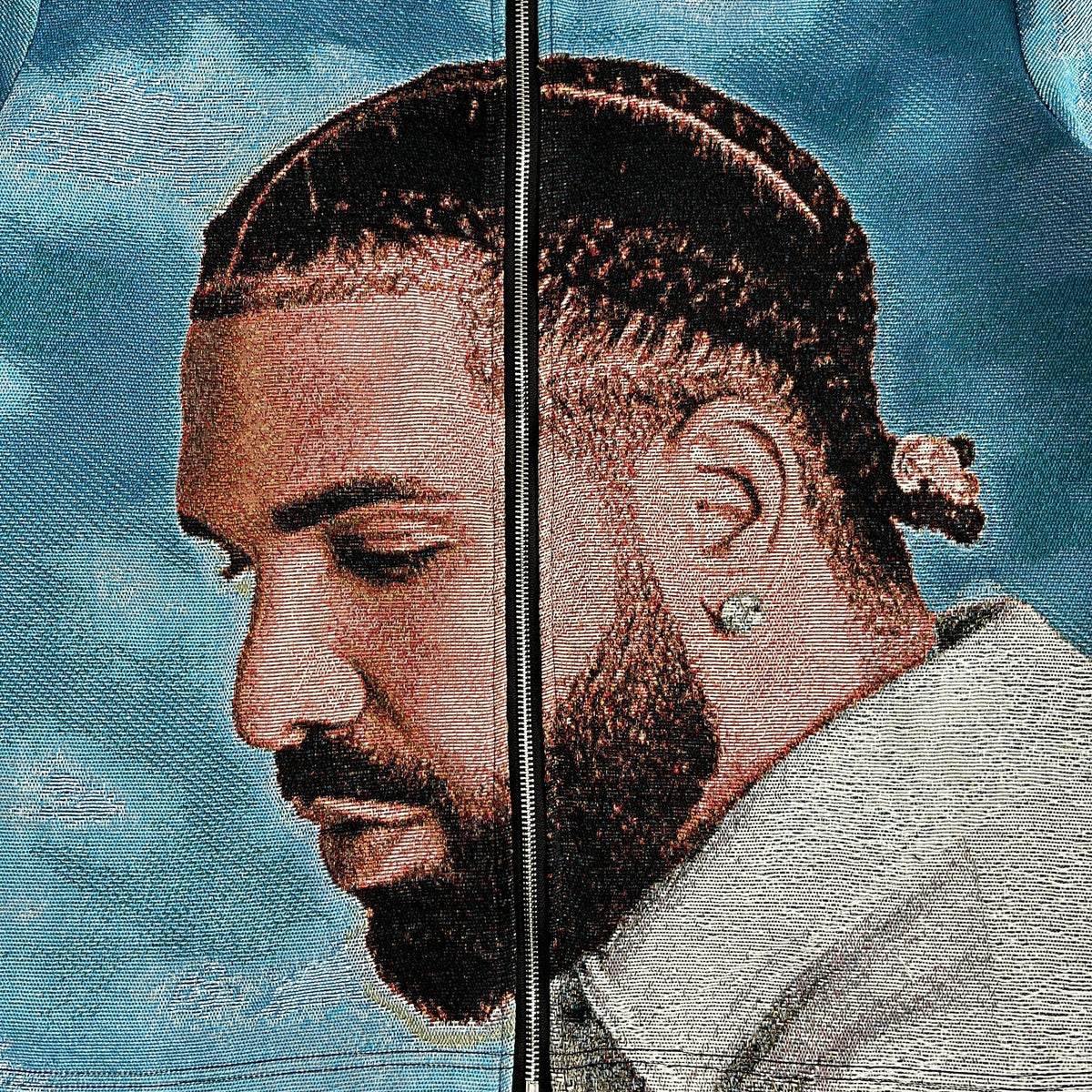 RDMCLOTHINGART tapestry hoodie BLUE DRAKE TAPESTRY TEE
