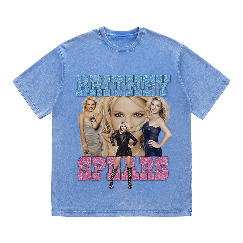 RDMCLOTHINGART tapestry hoodie BRITNEY SPEARS HEAVY WEIGHT COTTON TEE-9121