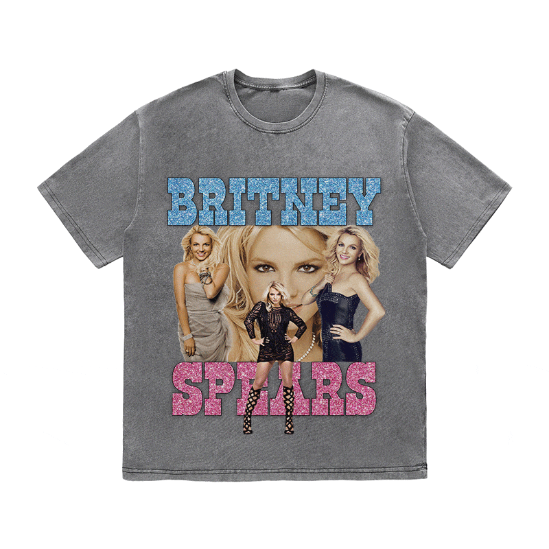 RDMCLOTHINGART tapestry hoodie BRITNEY SPEARS HEAVY WEIGHT COTTON TEE-9121