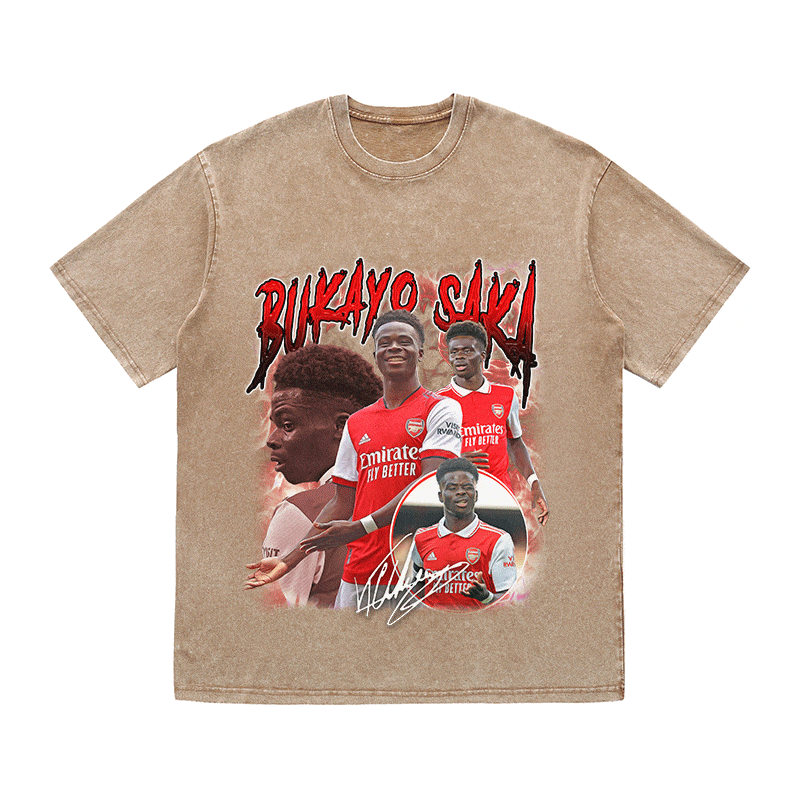 RDMCLOTHINGART tapestry hoodie BUKAYO SAKA HEAVY WEIGHT COTTON TEE-9151