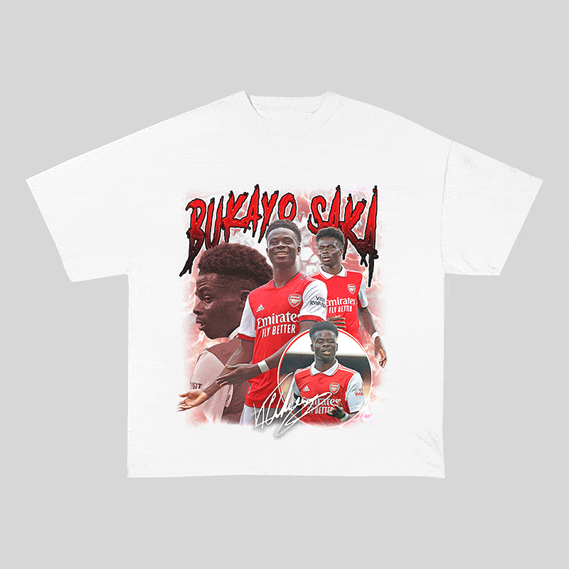 RDMCLOTHINGART tapestry hoodie BUKAYO SAKA HEAVY WEIGHT COTTON TEE-9151
