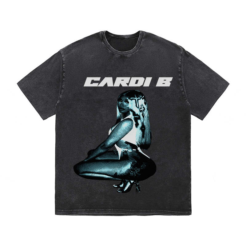 RDMCLOTHINGART tapestry hoodie CARDI B HEAVY WEIGHT COTTON TEE-8875