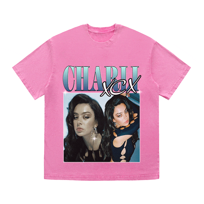 RDMCLOTHINGART tapestry hoodie CHARLI XCX HEAVY WEIGHT COTTON TEE-8856