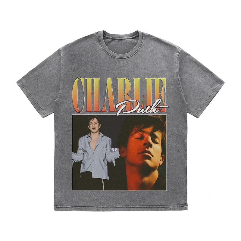 RDMCLOTHINGART tapestry hoodie CHARLIE PUTH HEAVY WEIGHT COTTON TEE-8857