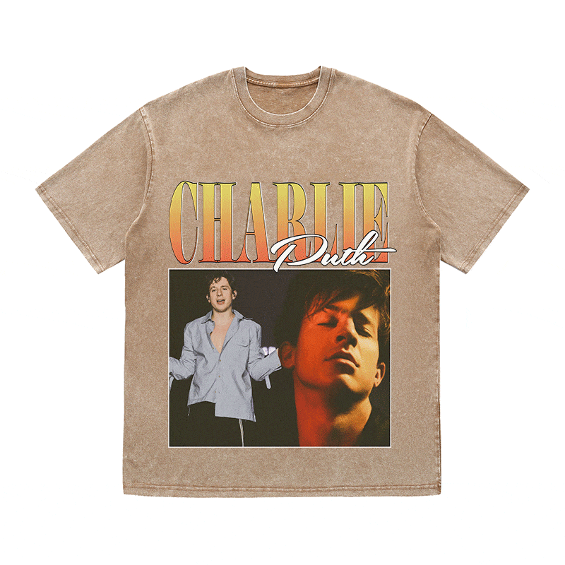RDMCLOTHINGART tapestry hoodie CHARLIE PUTH HEAVY WEIGHT COTTON TEE-8857