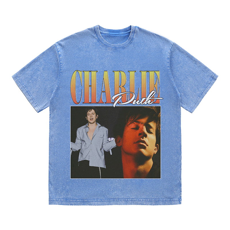 RDMCLOTHINGART tapestry hoodie CHARLIE PUTH HEAVY WEIGHT COTTON TEE-8857