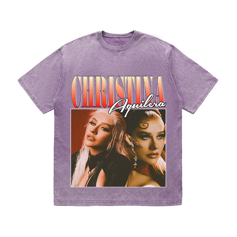 RDMCLOTHINGART tapestry hoodie CHRISTINA HEAVY WEIGHT COTTON TEE-8858