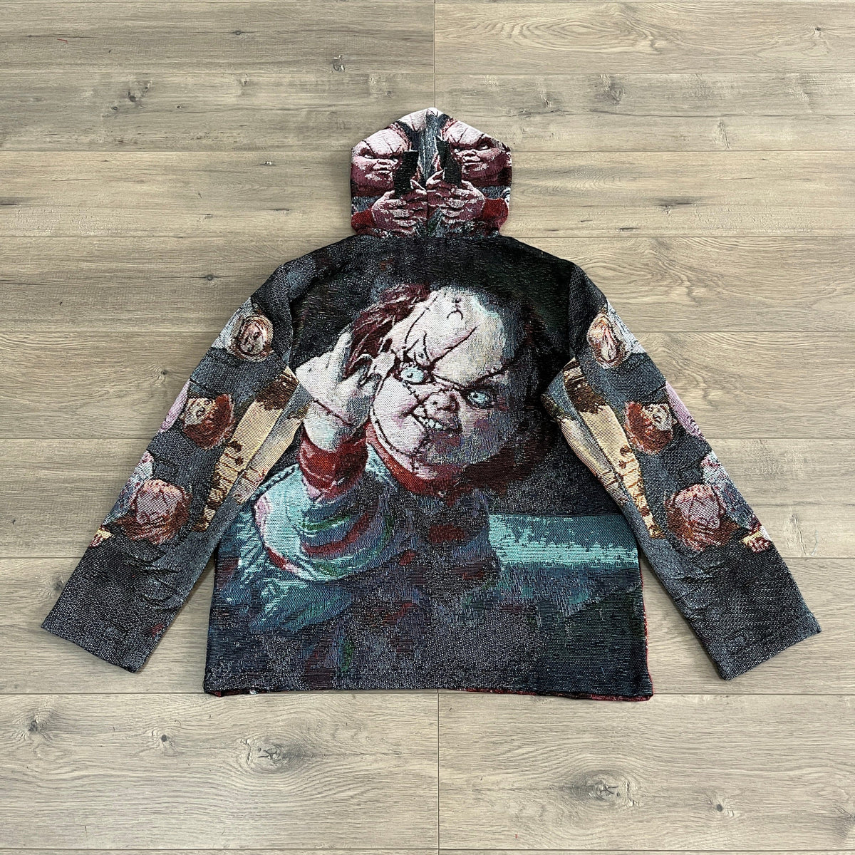 RDMCLOTHINGART tapestry hoodie CHUCKY TAPESTRY HOODIE